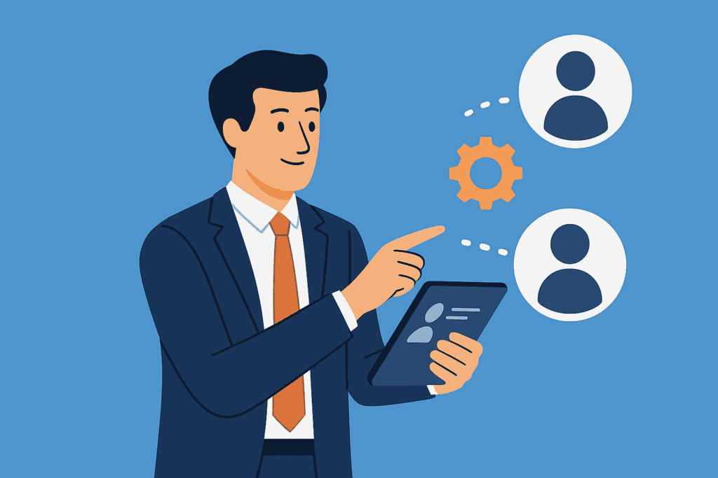 Illustration de gestion de leads